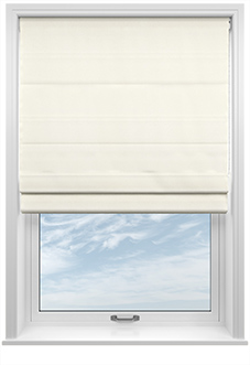 Odessa Velvet, Ivory - Twist&Fit Roman Blind